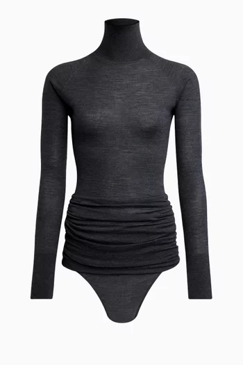 Long-sleeve Bodysuit in Merino Wool