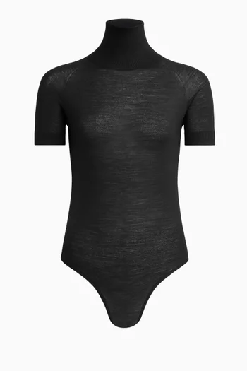 Short-sleeve Bodysuit in Merino Wool
