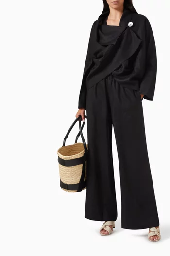 Agnes Drape Jacket in Linen