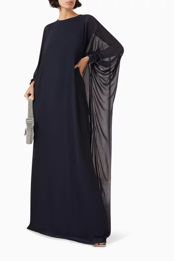 Shobu Cape-style Maxi Dress in Chiffon