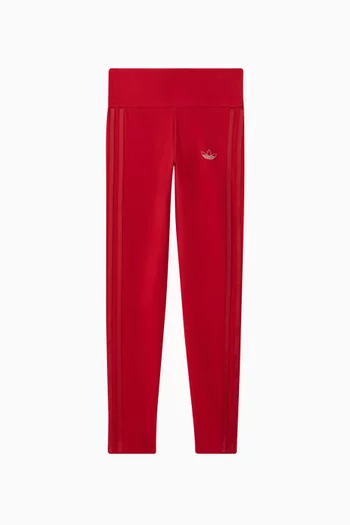 Striped Logo Leggings in Cotton-blend