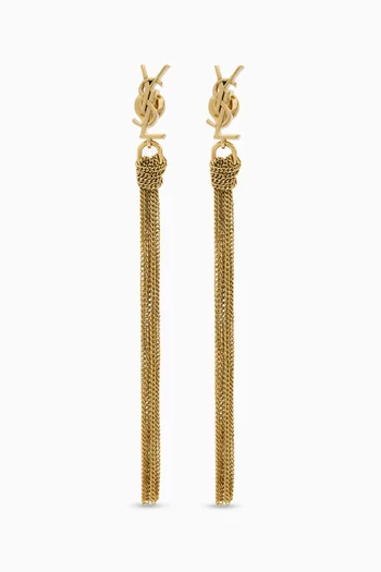 Cassandre Tassel Earrings in Brass