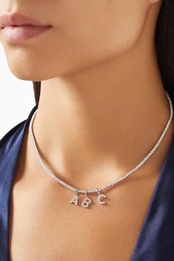 Diamond Tennis Choker in 18kt White Gold