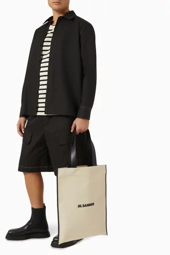 Flat Tote Bag in Cotton