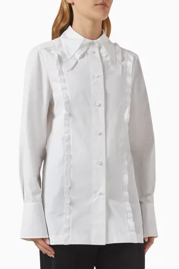 Ruffle Shirt in Cotton