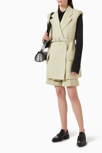 Tailored Vest in Viscose-silk