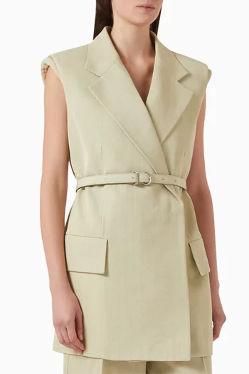 Tailored Vest in Viscose-silk
