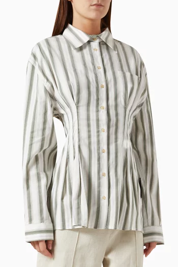 Rory Striped Shirt in Seersucker