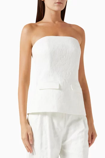 Elodie Strapless Top in Cotton Blend