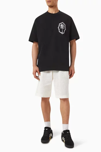 Palm-print T-shirt in Organic-cotton