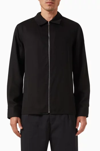 Zip Shirt in Viscose-blend
