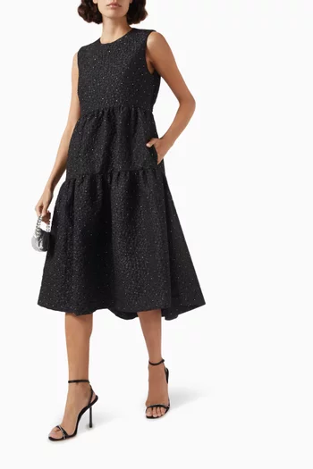 Rilvia Rhinestone Midi Dress