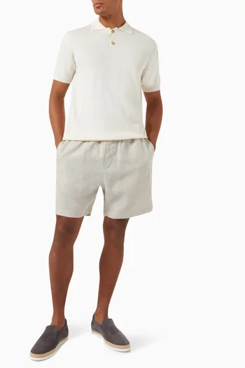 Drawstring Shorts in Linen