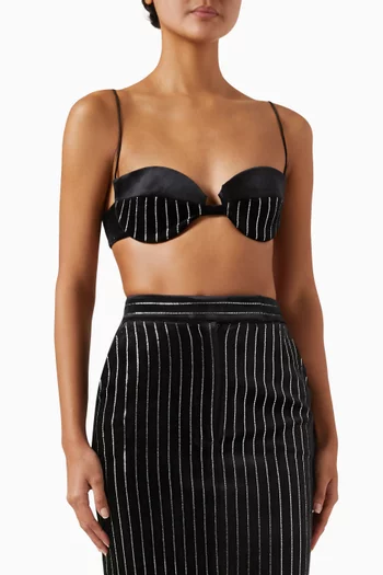 Bra Top in Crystal Velvet