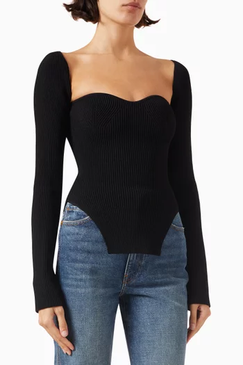 Maddy Long Bustier Top in Viscose Blend