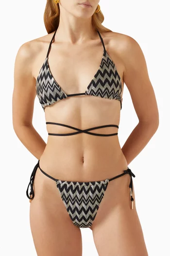 White Point Triangle Bikini Top