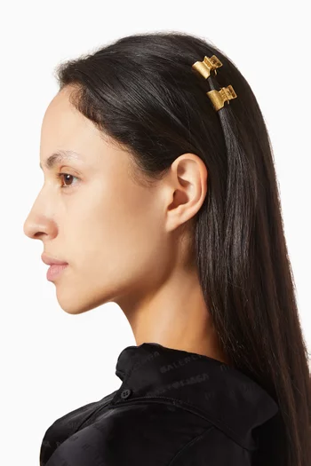 طقم مشابك شعر هولي مقاس XS معدن، قطعتان