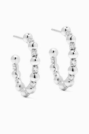 Gifu Diamond Hoop Earrings in 18kt White Gold