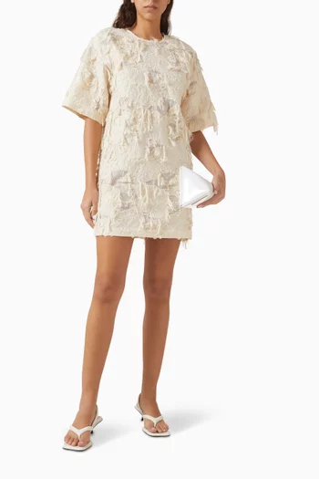 Nori Textured Mini Dress in Cotton Blend