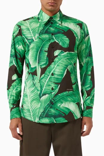 Banana Tree Print Shirt in Cotton
