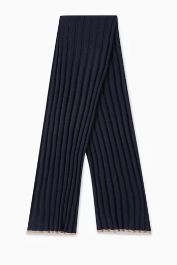 Ribbed Scarf in Cashmere