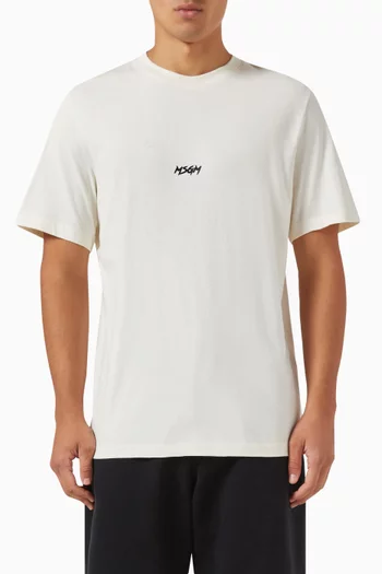 Micro Logo Print T-shirt in Cotton