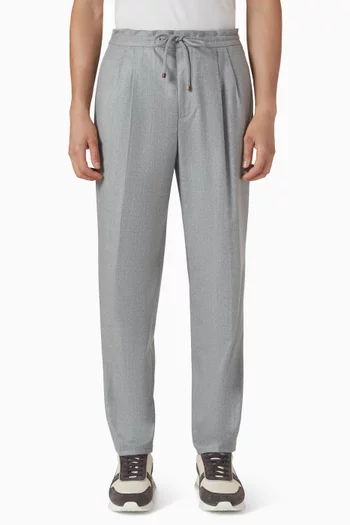 Leisure Fit Pants in Virgin Wool Flannel