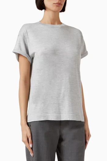 Lurex Knit T-shirt in Cashmere Blend