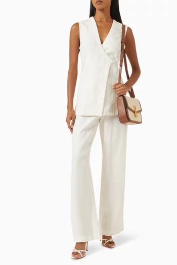 Lulea Wrap Vest in Linen