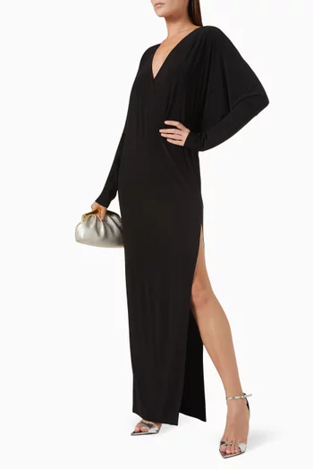 Dolman Wrap Gown in Stretch Lycra
