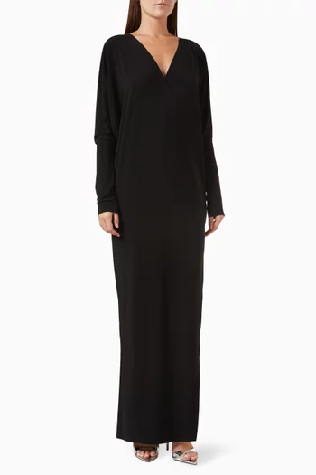 Dolman Wrap Gown in Stretch Lycra