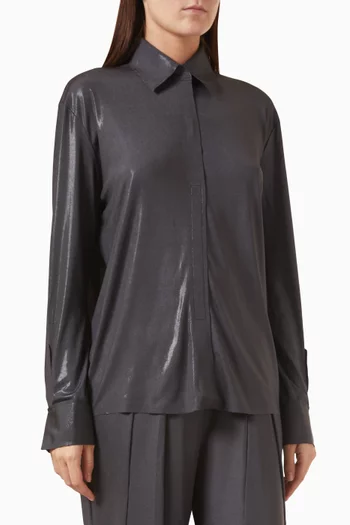 NK Shirt in Stretch Lamé