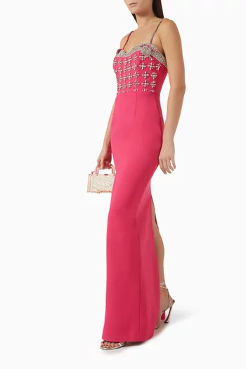 Rina Embellished Sleeveless Gown