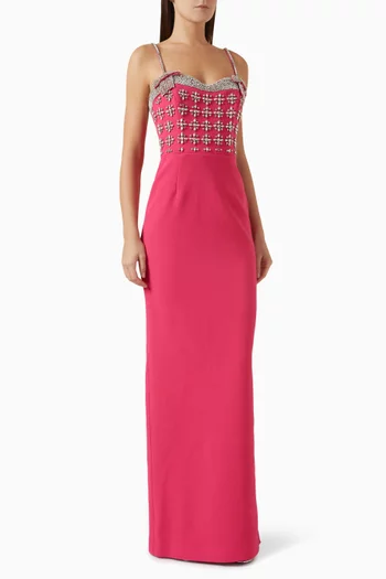 Rina Embellished Sleeveless Gown