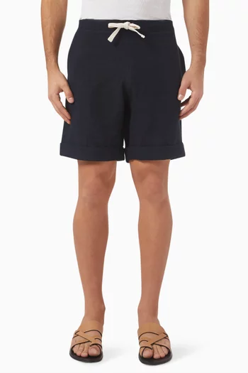 Elasticated Shorts in Linen