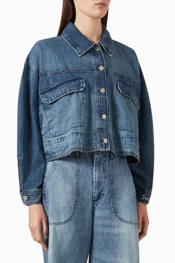 Amari Shirt Jacket in Denim