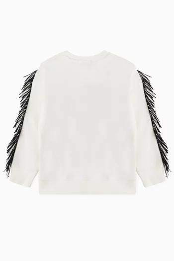 Star Fringe Sweatshirt in Organic Cotton