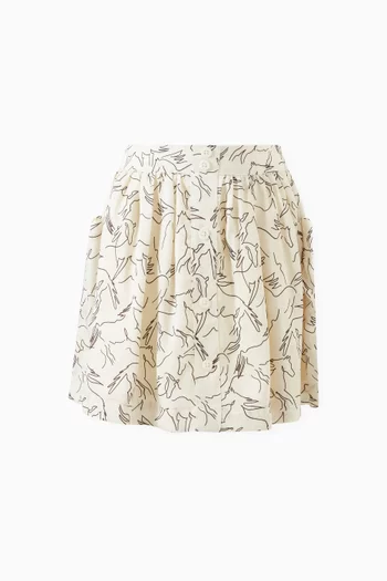 All-over Horse Sketch Skirt