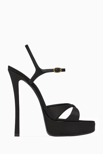 Debbie 110 Platform Sandals in Satin Crepe