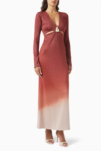 Manola Deep V-neck Maxi Dress