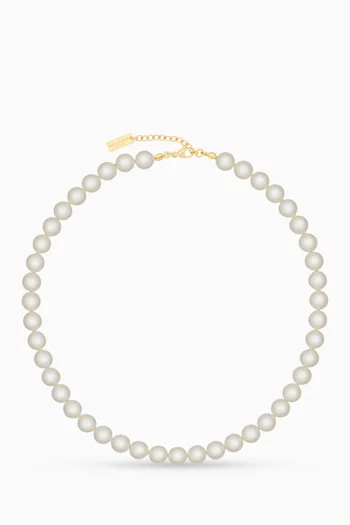 Pearl Necklace in Metal