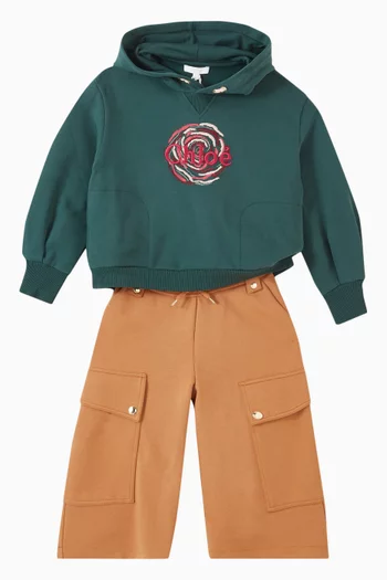 Wide-leg Cargo Pants in Cotton