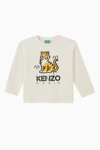 Graphic Long-sleeve T-shirt in Organic Cotton