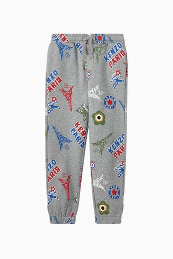 All-over Logo Sweatpants in Cotton