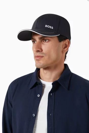 Embroidered Logo Cap in Cotton-twill