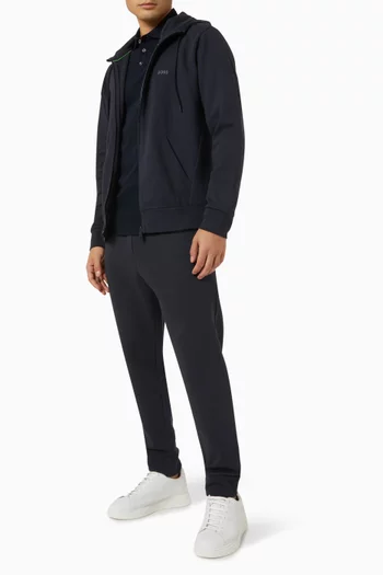 Logo Print Track Pants in Stretch Cotton