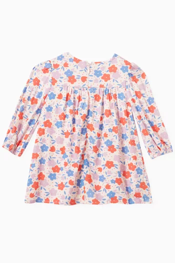 Floral-print Dress in Viscose