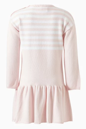 Logo Embroidered Dress in Knit