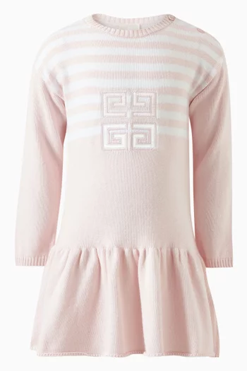 Logo Embroidered Dress in Knit