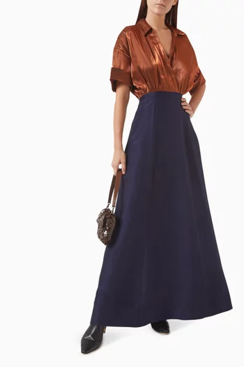 Shubert Maxi Dress in Organza & Silk Blend